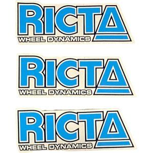 RICTA Wheel Dynamics Blue - Pack of [3] - Skateboard Stickers
